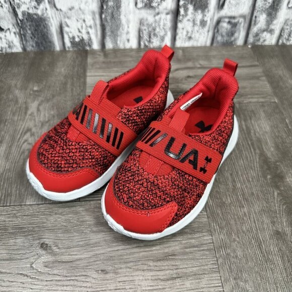 Under Armour Surge Infant size 5 Red Slip On Lightweight Sneakers - Picture 3 of 8